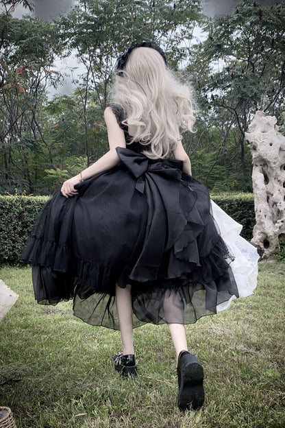 Ruffle Cardigan Bowknot Lace Vintage Gothic JSK