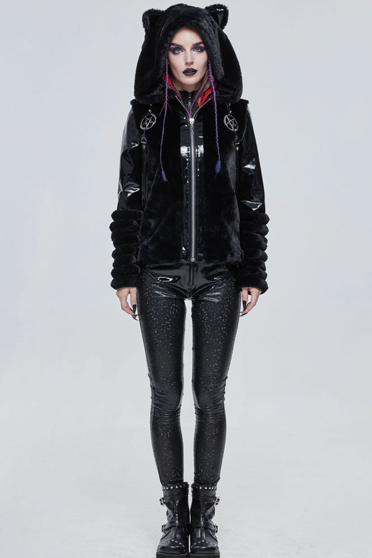 Womens Coat with Star Belt and Cat Ears