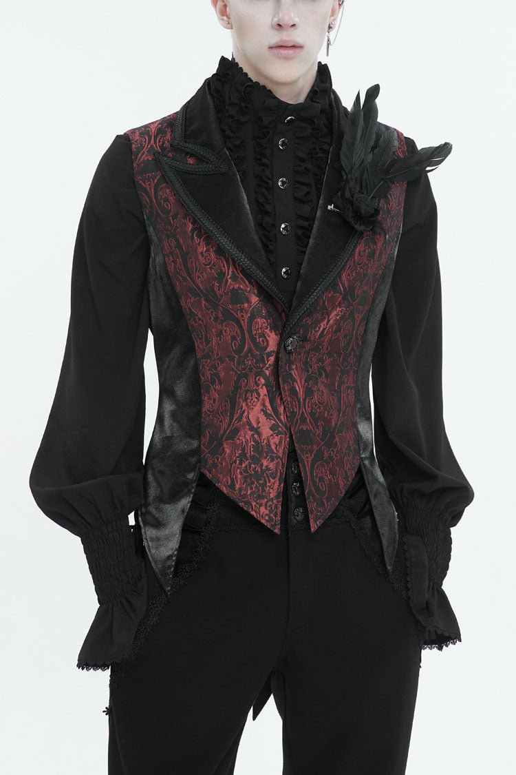 Vintage Brooch Gothic Vest for Men