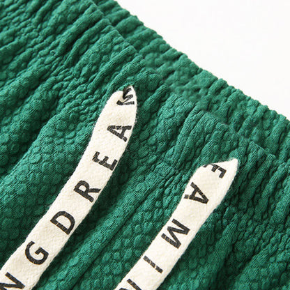 Letter Print Flowers Casual Set T-Shirt Pants