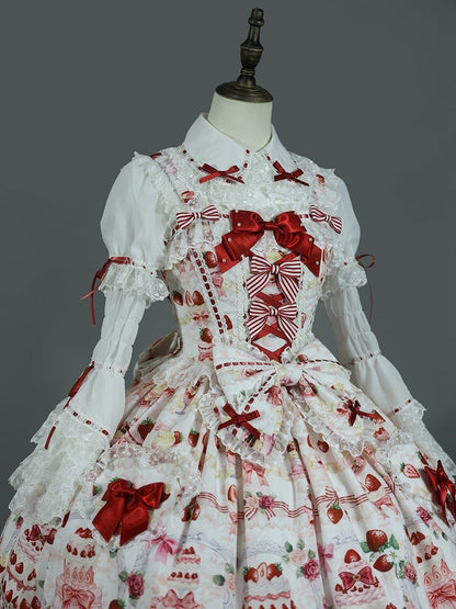 White Short Puff Sleeves Blouse