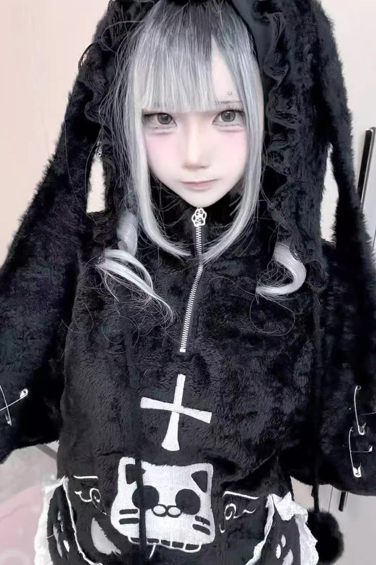 Long Rabbit Ears Jirai Kei Lolita Knitted Beanie