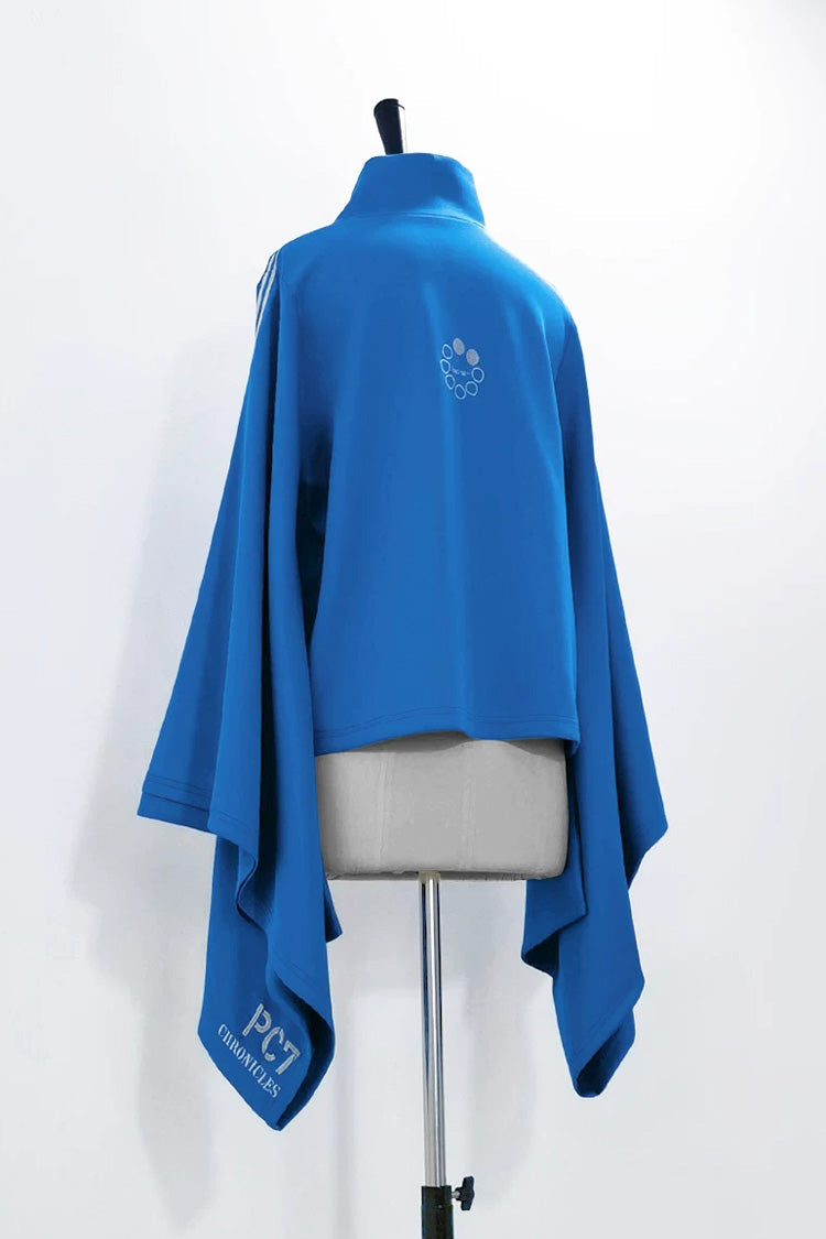 Stand-Collar Gothic Prince Coat with Trumpet Sleeves and Shorts