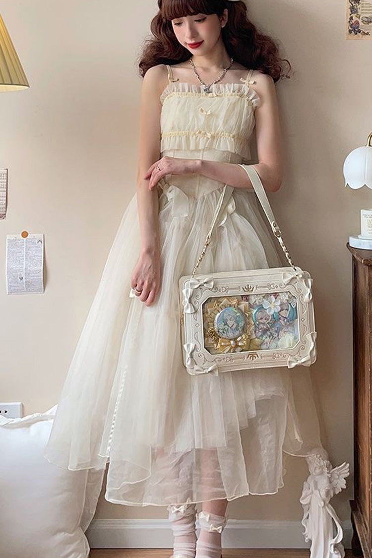 Sac à bandoulière transparent avec nœud de princesse