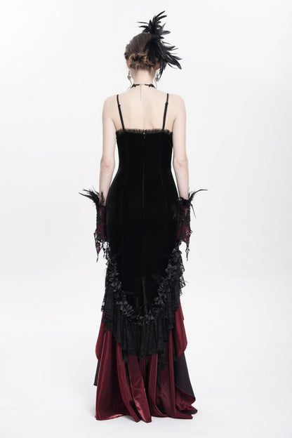 Off Shoulder Sleeveless Hanayome Embroidered Lace Gothic Jsk Dress
