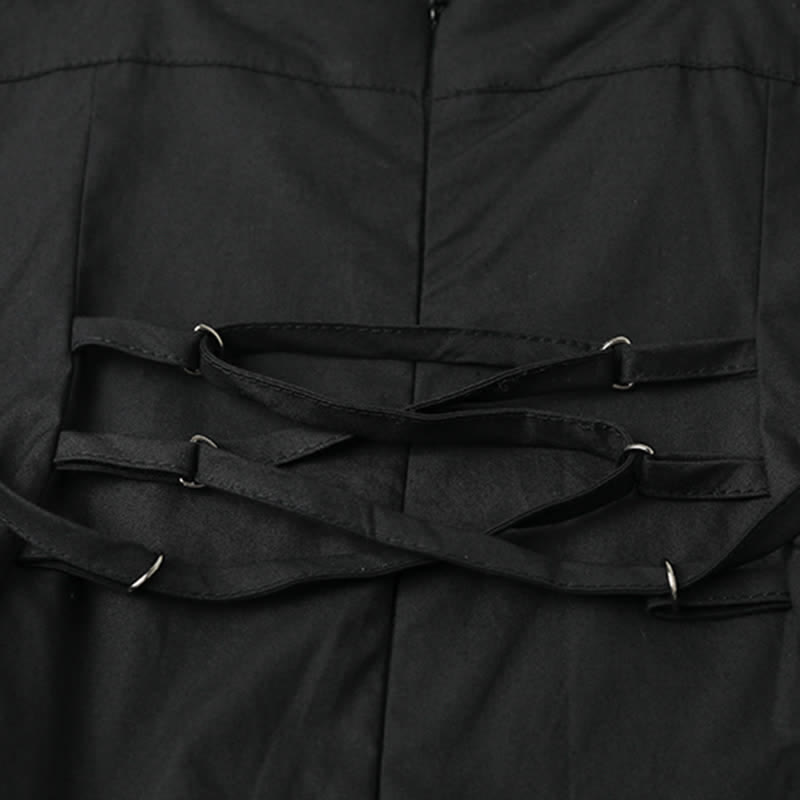 Sweater Buckle Set Irregular Slip Dress