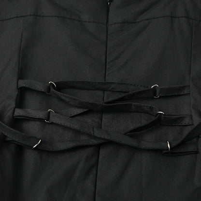 Sweater Buckle Set Irregular Slip Dress