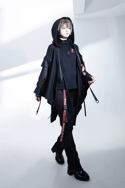 Stand Collar Long-Sleeve Gothic Prince Ouji Pants Set