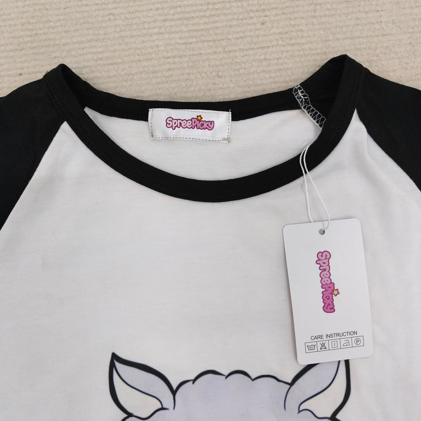 SpreePicky Alpaca Printing Tee Shirt SP167163