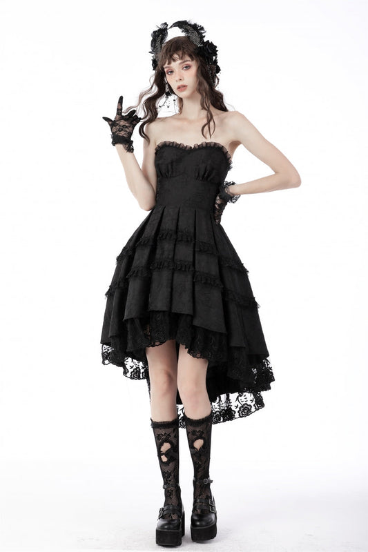 High-Low Lace Slip Dress for Weddings and Graduation