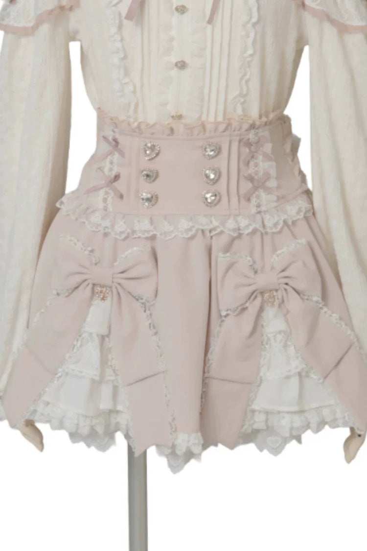 Plaid Ruffled Bow Gothic Japanese Lolita Skirt Three Colors