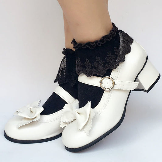 Elegant Lolita Custom Shoes SP168082 Bow Made