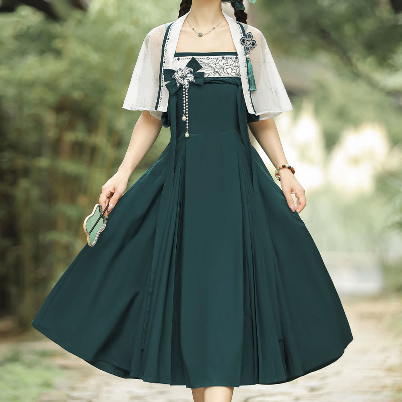 Bowknot Dress Flower Slip Decor