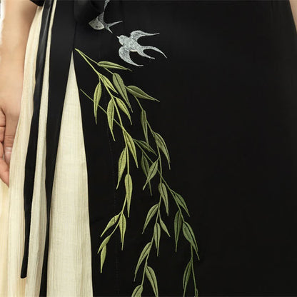 Skirt T-Shirt Salix Top Embroidery Vintage Cami Leaves