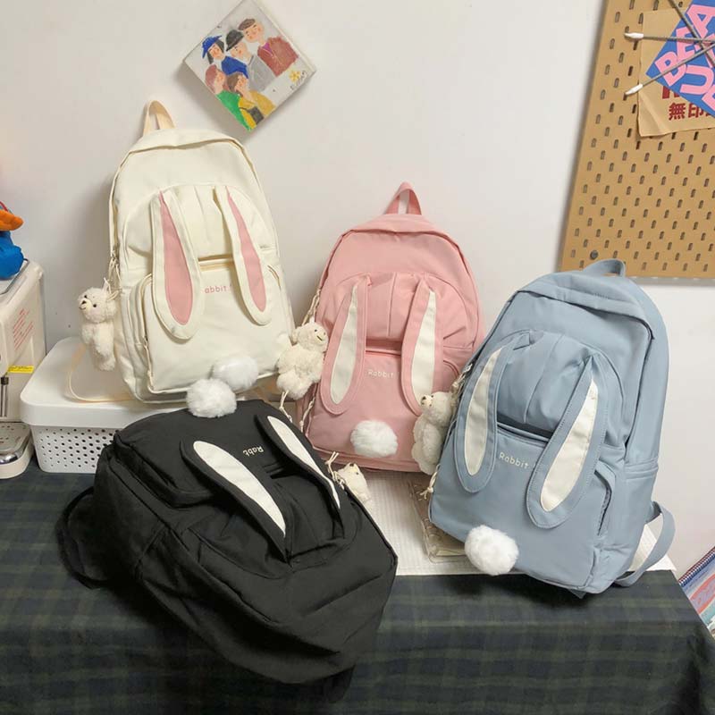 Sweet Cartoon Bunny Ears Backpack