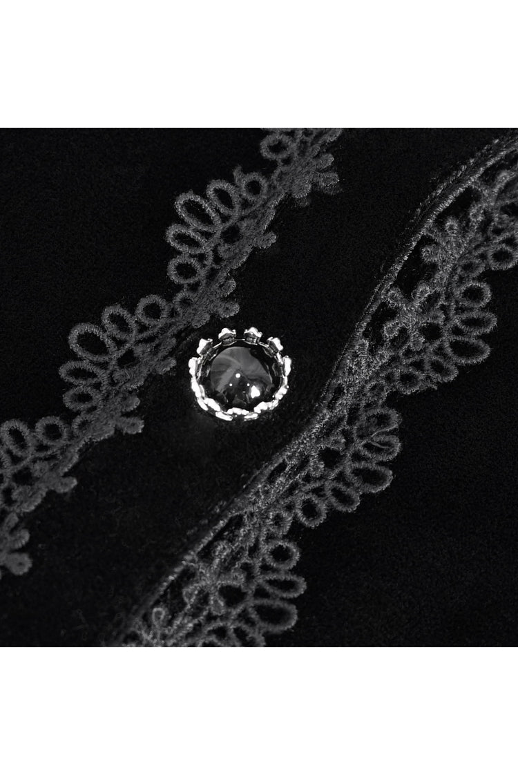 Hooded Gothic Cloak with Lace Details