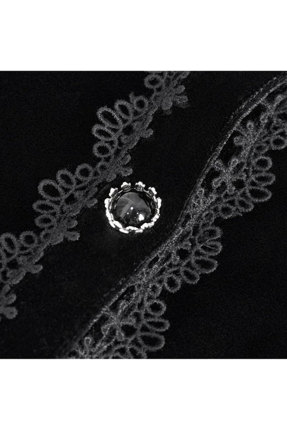 Hooded Gothic Cloak with Lace Details