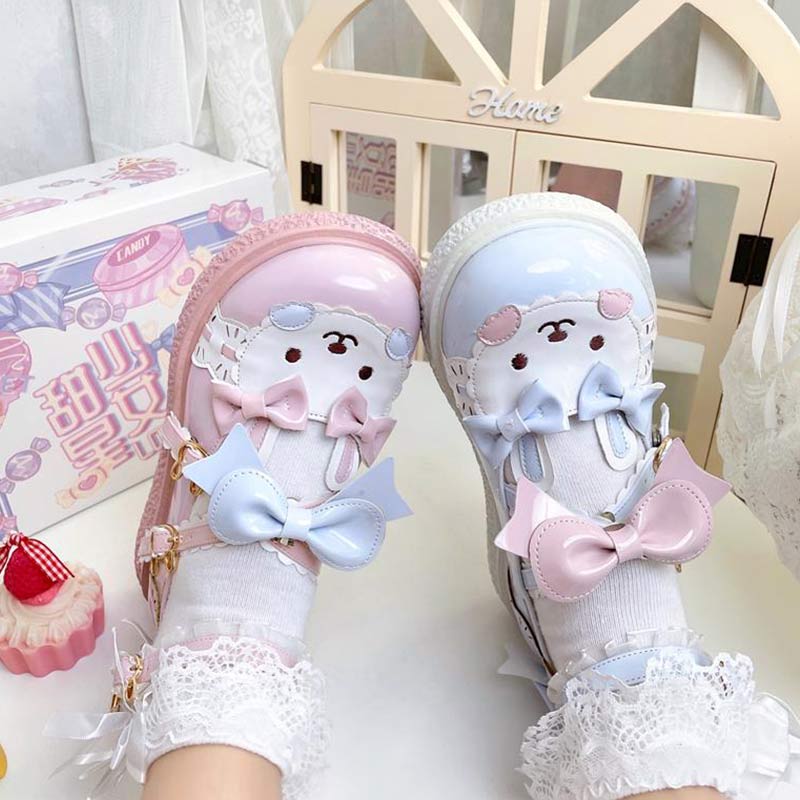 Lolita Mary Janes Schuhe mit Kawaii-Häschen