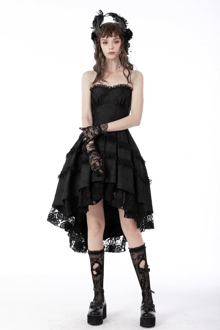 High-Low Lace Slip Dress for Weddings and Graduation