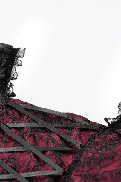 Star Square-Cut Lace Princess Graduation Dress