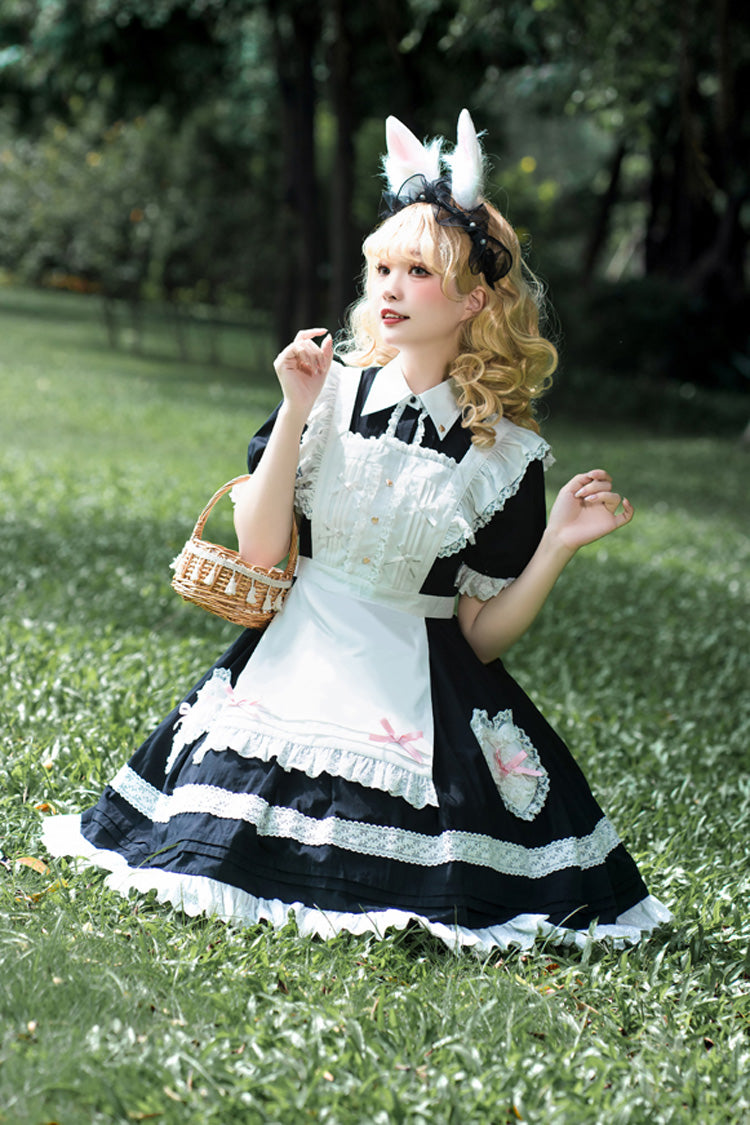 Sweet Princess Lolita JSK Dress with Ruffle Lace Sleeves