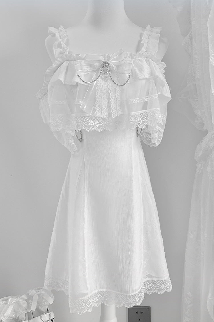 Ruffle Bowknot Lace Jirai Kei Japanese Dress