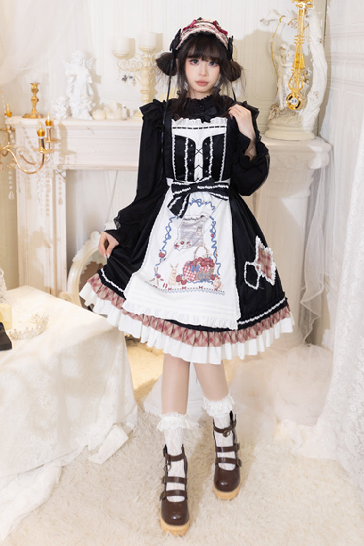 Little Red Riding Hood Ruffle Bowknot Sweet Lolita Jsk Dress