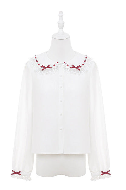 Velvet Cake Printed Ruffled Bow Lace-Up Gothic Elegant Lolita JSK