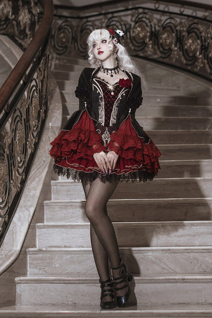 Blood Clan Feast Embroidery Lace Gothic Lolita JSK