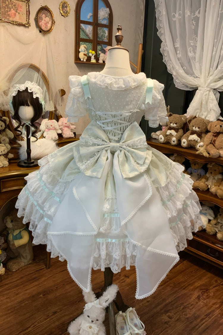 Emerald High-Waist Pearl Ballet Lolita JSK - Snow Kissed