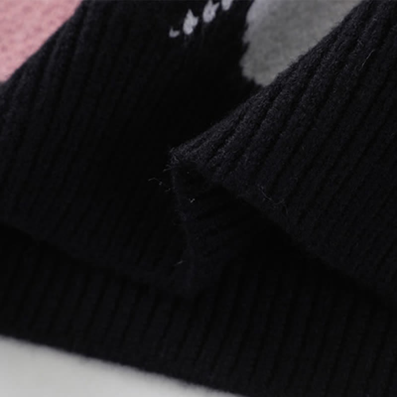 Skirt Pink Sleeve Pleated Rhombus Print Shirt Long Vest