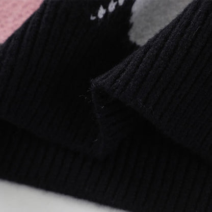 Skirt Pink Sleeve Pleated Rhombus Print Shirt Long Vest