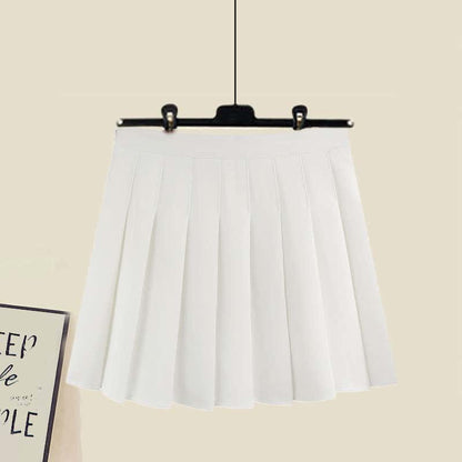 Sweater Pleated Decor Bow Pieces Plush Skirt Two Pants Fake