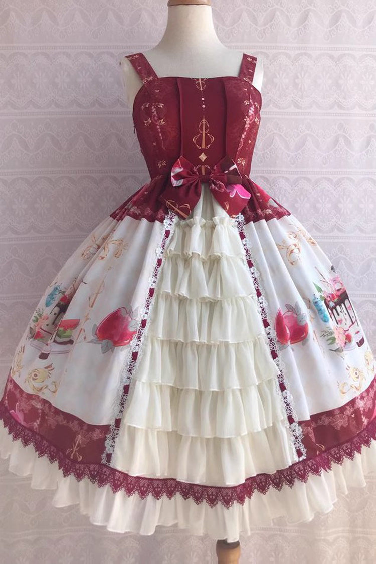 Cool Summer Dessert Print Ruffle Cardigan Jsk - Sweet Lolita