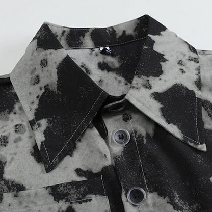 T-Shirt Dye Tie Drawstring Shorts Black