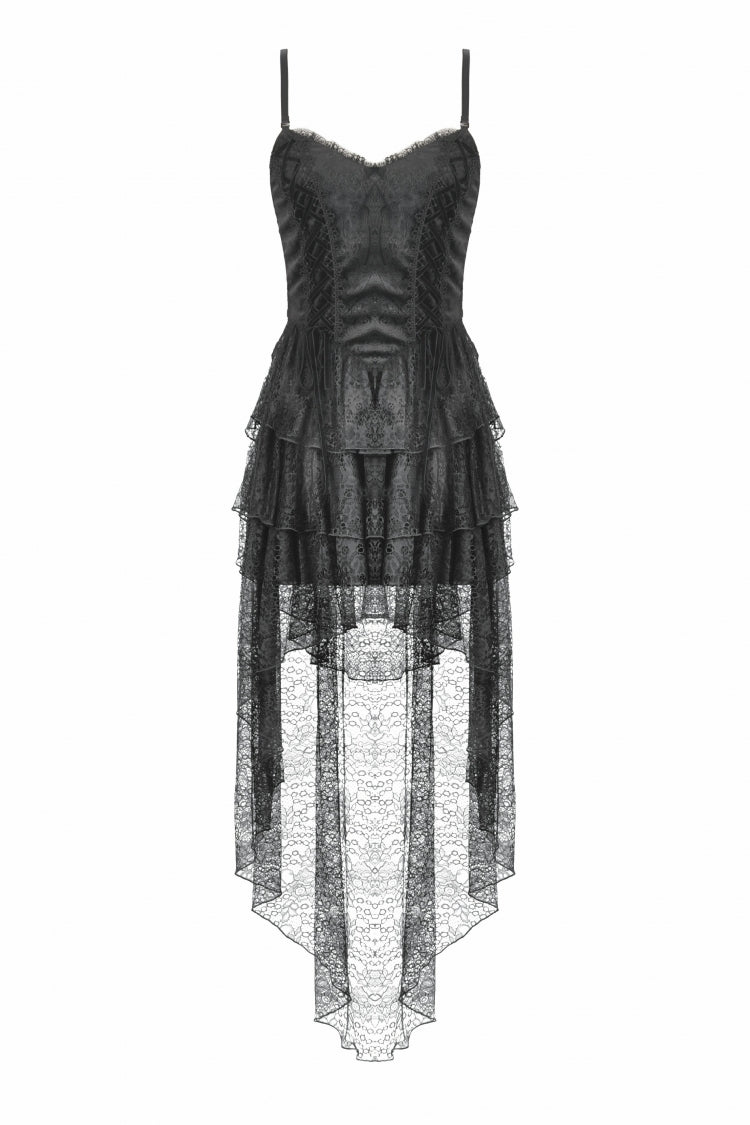 Fishtail Lace Gothic Slip Dress for Graduation