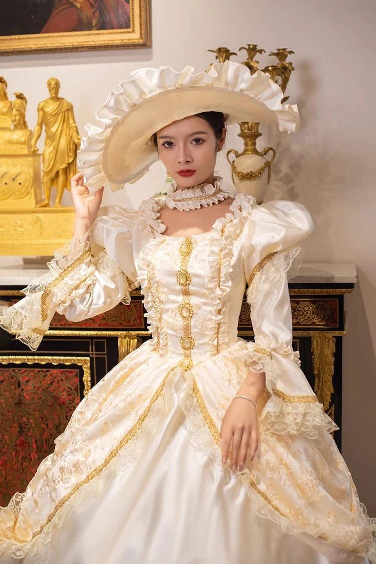 Vintage Lolita Cardigan Dress in Champagne