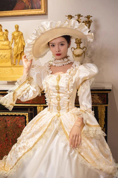Vintage Lolita Cardigan Dress in Champagne