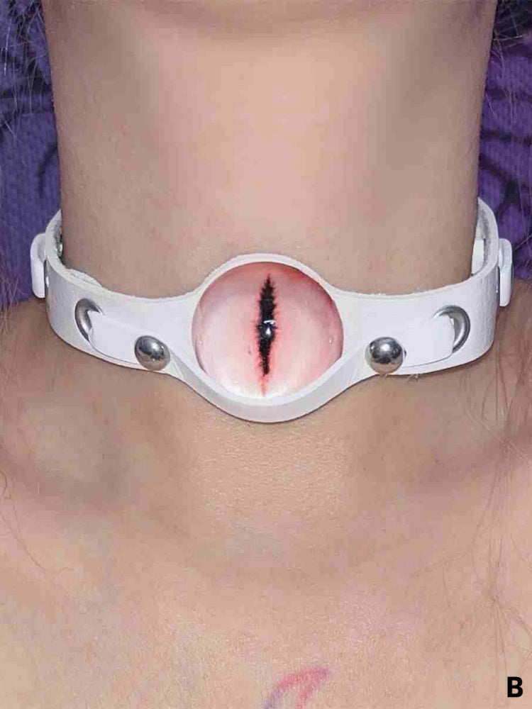 Halloween Gothic Punk Eyeball Choker