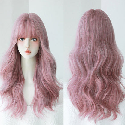 Pink Lolita Natural Long Big Wavy Wig