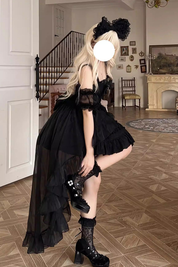 Ruffle Bowknot Gothic Lolita JSK Dress