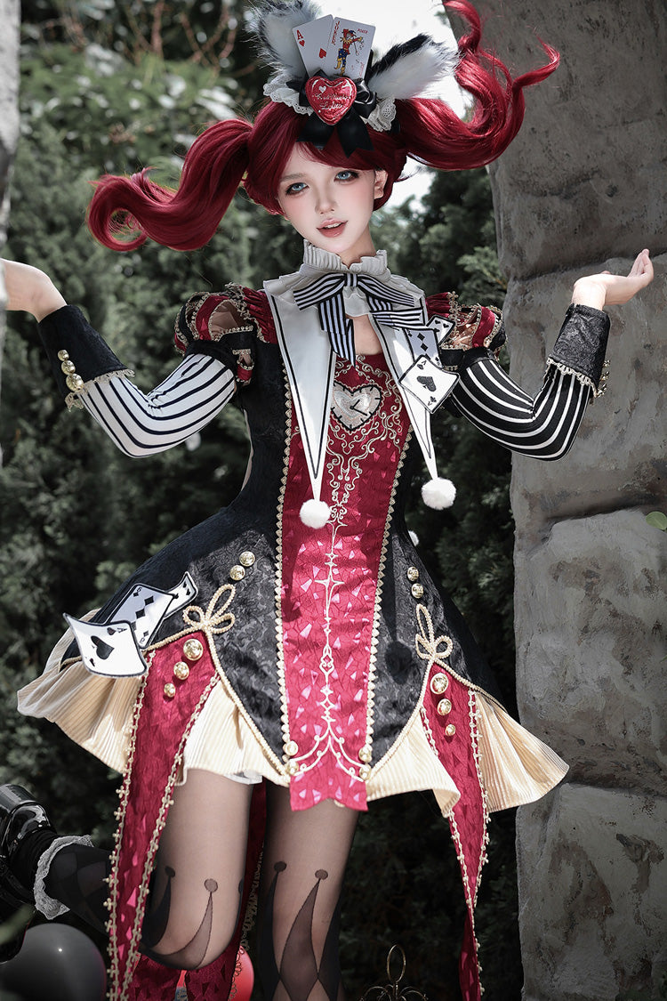 Circus Fantasy Night Jacquard Lolita Dress Set - Noir