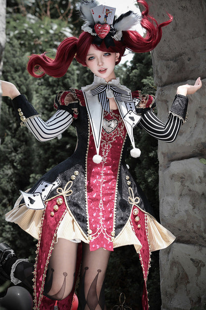 Circus Fantasy Night Jacquard Lolita Dress Set - Noir
