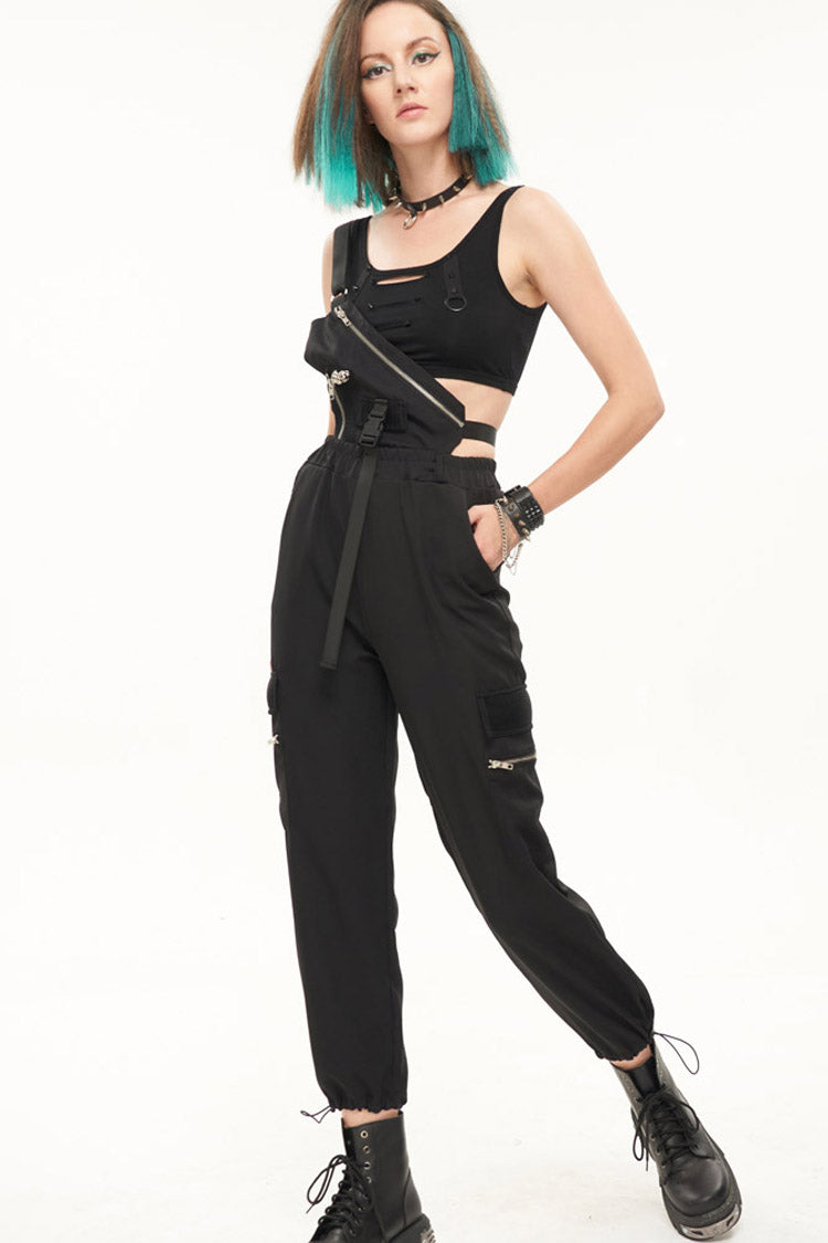 Womens Pants with Skull Strap and Pockets