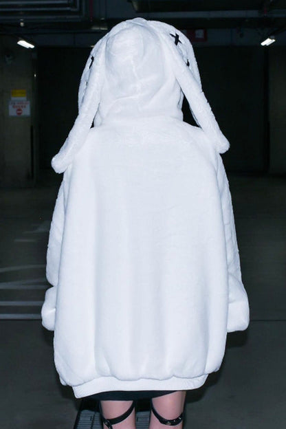 Hooded Punk Coat with Rabbit Ears