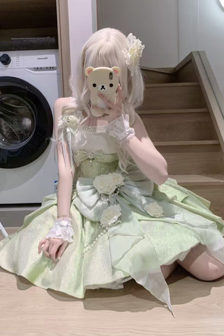 Emerald Hanayome Bow Princess Lolita JSK - Rose Heart