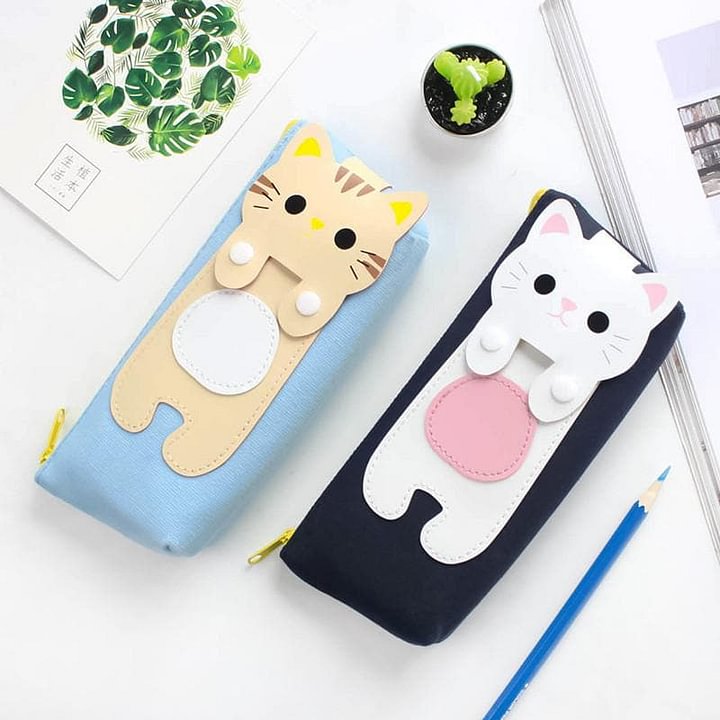 Kawaii Kitty Cat Canvas Pencil Case SP179621
