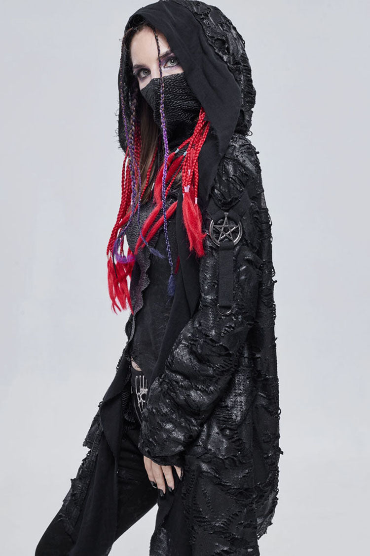 Womens Knit Jacket with Mesh Inserts and Metal Decor