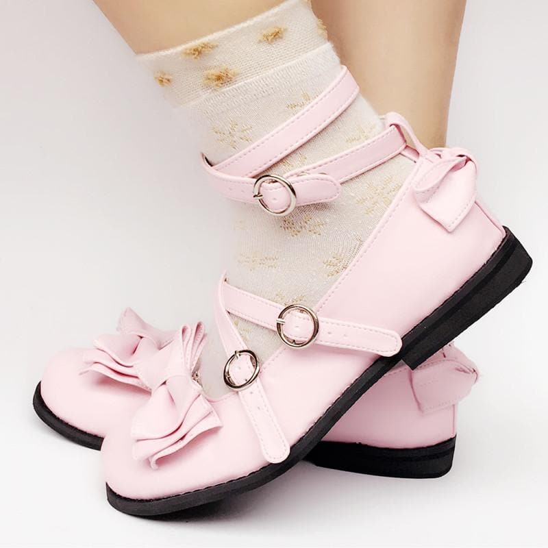 Pink SP168069 Shoes Lolita Bow Custom Baby Made