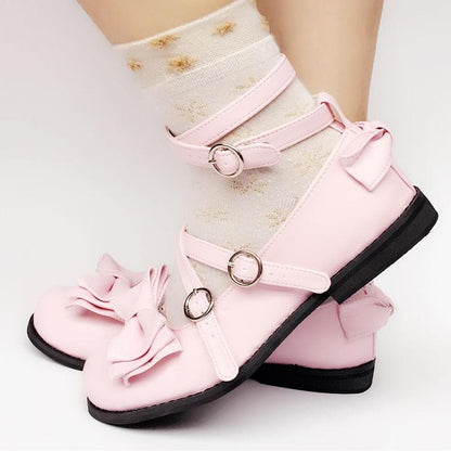 Pink SP168069 Shoes Lolita Bow Custom Baby Made